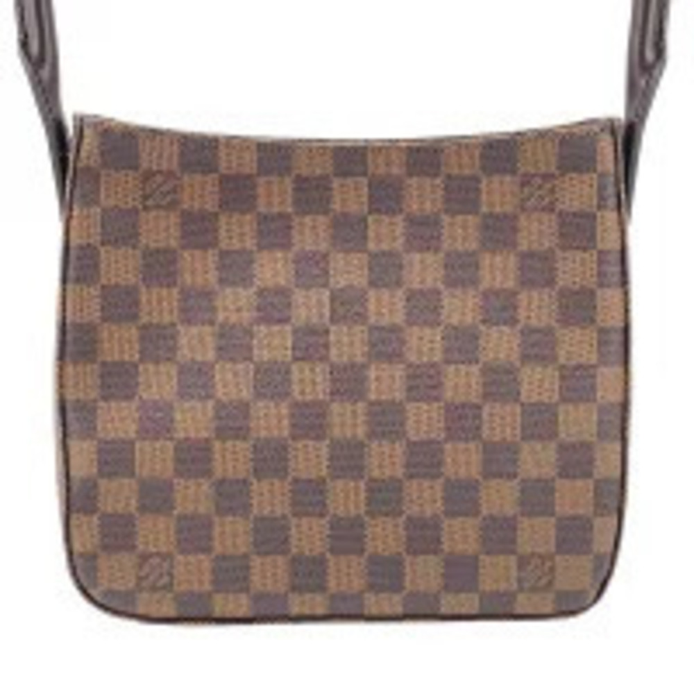 Louis Vuitton Damier Looping Shoulder Bag Brown